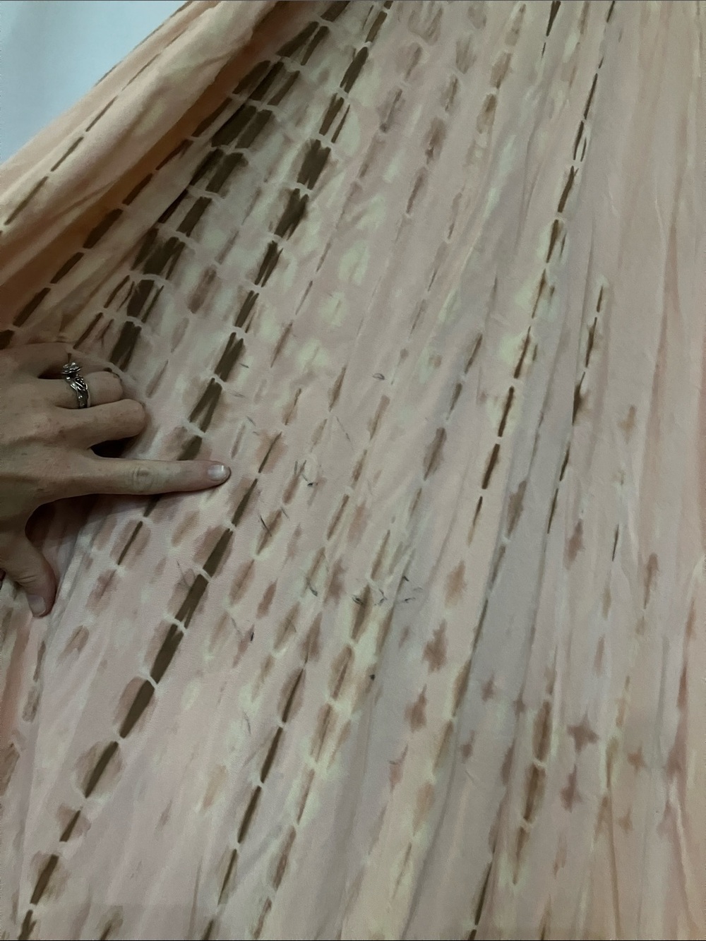 Peach Tie-Dye Maxi Dress - Picture 3 of 9